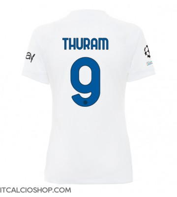 Inter Milan Marcus Thuram #9 Seconda Maglia Femmina 2023-24 Manica Corta